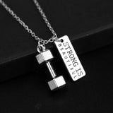 Premium Barbell Fitness Kettlebell Dumbbell Weightlifting Necklace Premium Barbell Fitness Kettlebell Dumbbell Weightlifting Necklace