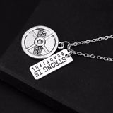 Premium Barbell Fitness Kettlebell Dumbbell Weightlifting Necklace Premium Barbell Fitness Kettlebell Dumbbell Weightlifting Necklace