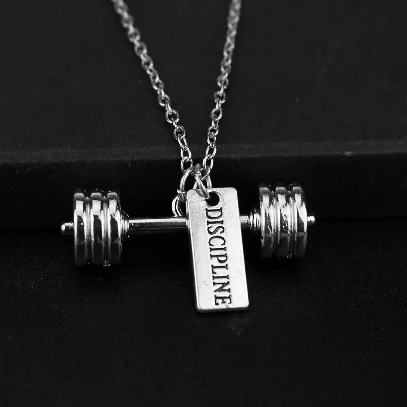 Premium Barbell Fitness Kettlebell Dumbbell Weightlifting Necklace