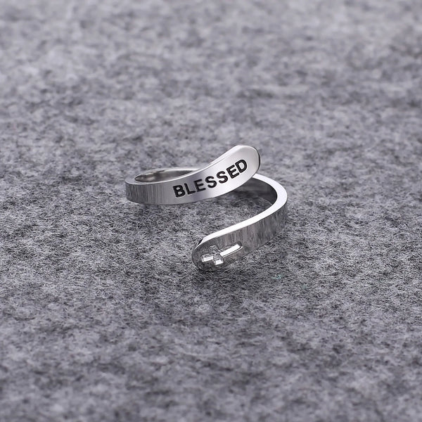Love Faith Hope Jesus Cross Ring