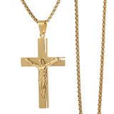 Jesus Christ Crucifix Gold Plated Cross Religious Necklace | Faith Jesus Necklace Jesus Christ Crucifix Gold Plated Cross Religious Necklace | Faith Jesus Necklace