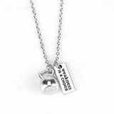 Premium Barbell Fitness Kettlebell Dumbbell Weightlifting Necklace Premium Barbell Fitness Kettlebell Dumbbell Weightlifting Necklace