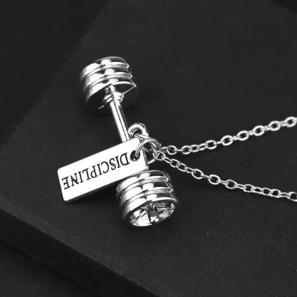 Premium Barbell Fitness Kettlebell Dumbbell Weightlifting Necklace