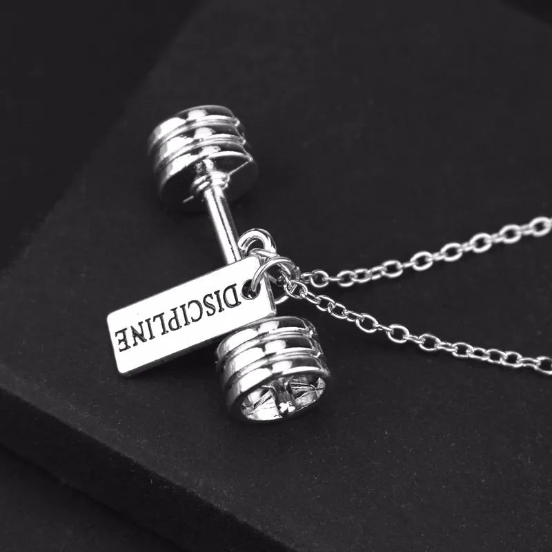 Premium Barbell Fitness Kettlebell Dumbbell Weightlifting Necklace