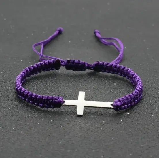 Faith Rope Cross Bracelet | Religious Jesus Cross Bracelet