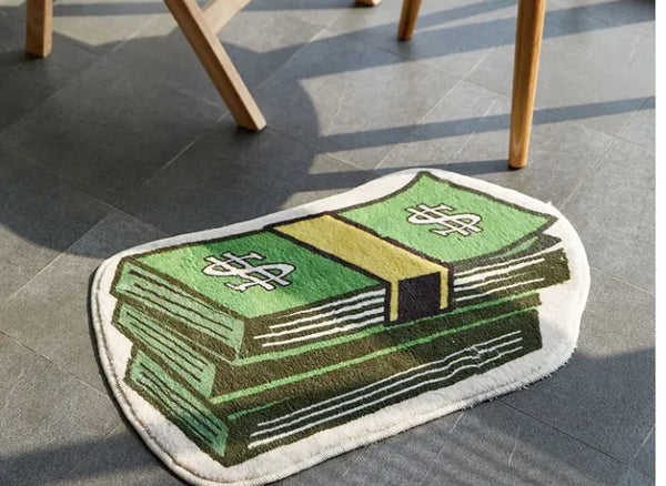 Roll Of Dollar Bills Foot Mat | Dollar Bill Mat