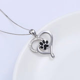 Dog Footprint Heart Necklace Dog Footprint Heart Necklace
