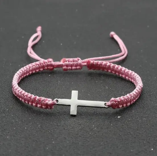 Faith Rope Cross Bracelet | Religious Jesus Cross Bracelet
