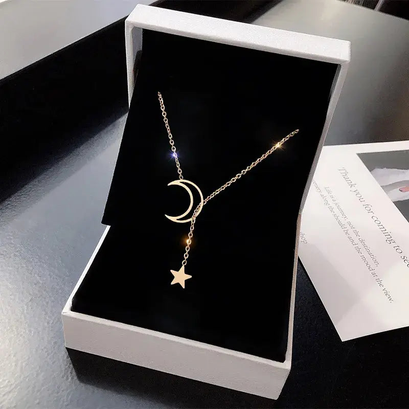 Star Charm Necklace | Moon & Star Necklace Main image