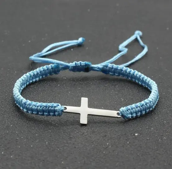 Faith Rope Cross Bracelet | Religious Jesus Cross Bracelet