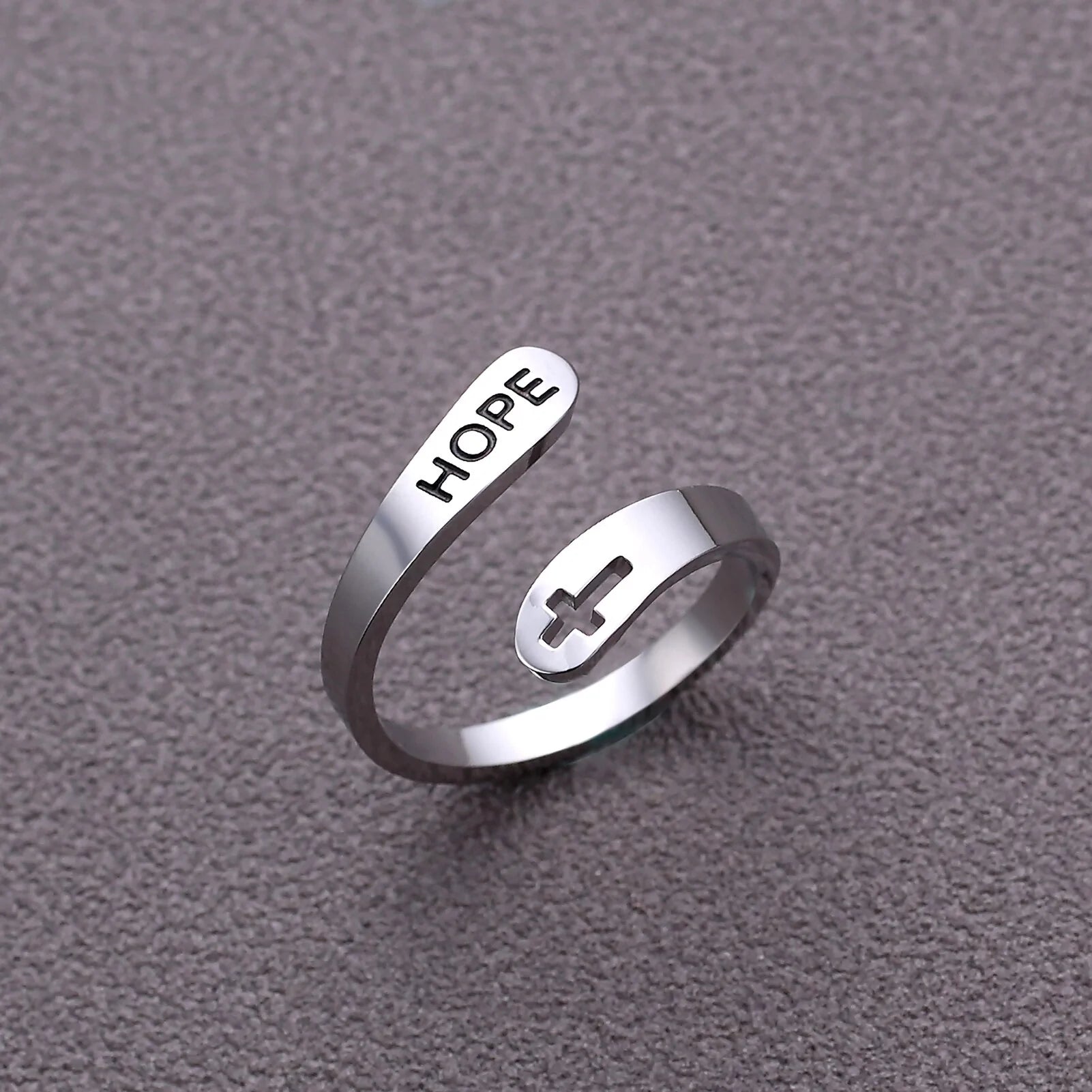 Love Faith Hope Jesus Cross Ring Main image