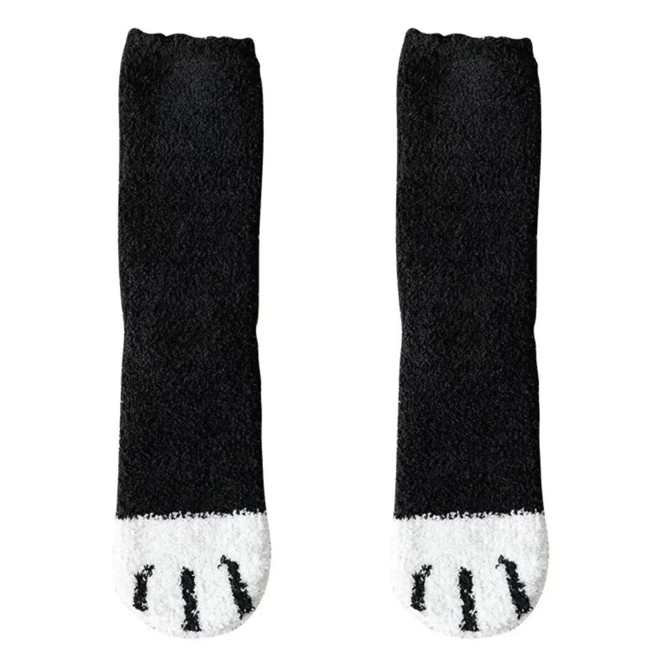Women's Cute Cat Paw Fleece Socks