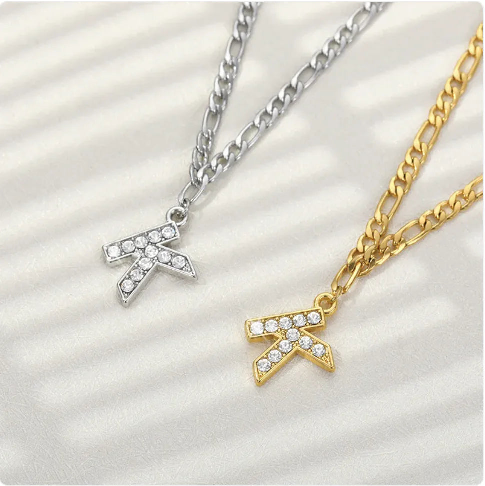 Vintage A-Z Letter Pendant Necklace