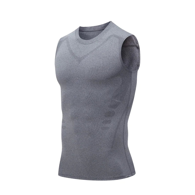 Men's Quick-Dry Slim Fit Workout Compression Shirt Vest