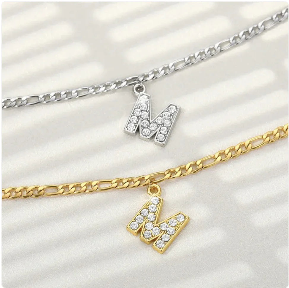 Vintage A-Z Letter Pendant Necklace