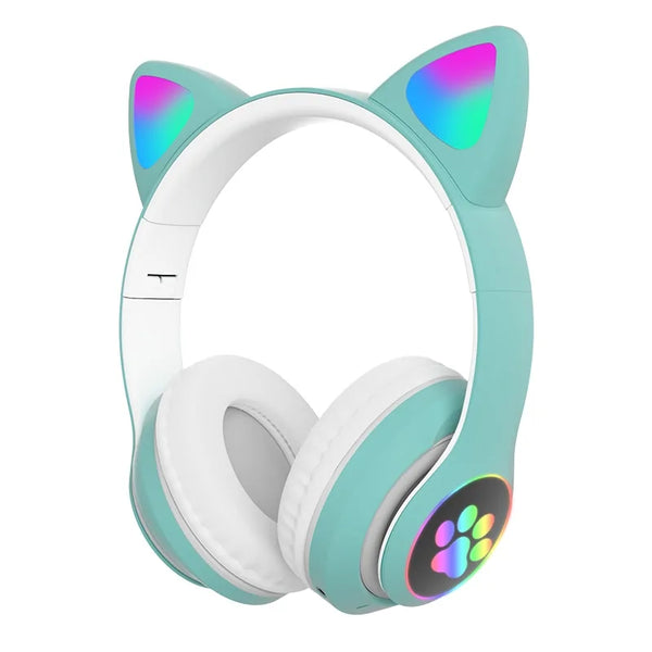 LED Cat Ears Bluetooth 5.0 Headphones | Noise Cancelling Headphones