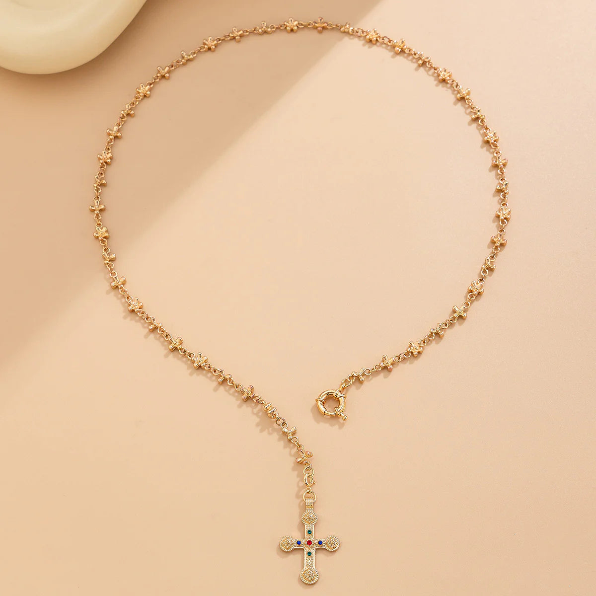 Vintage Gothic Cross Pendant Necklace