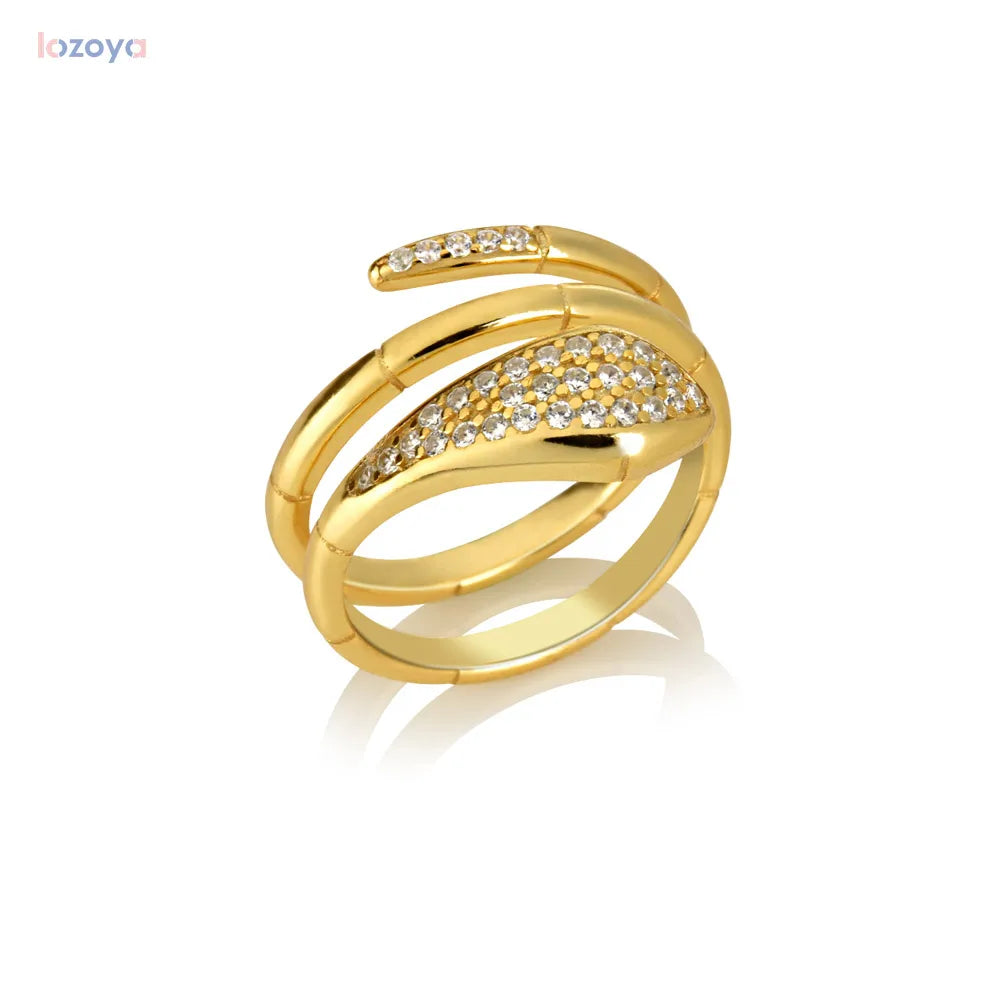 Three-Circle Snake Rings for Women Main image