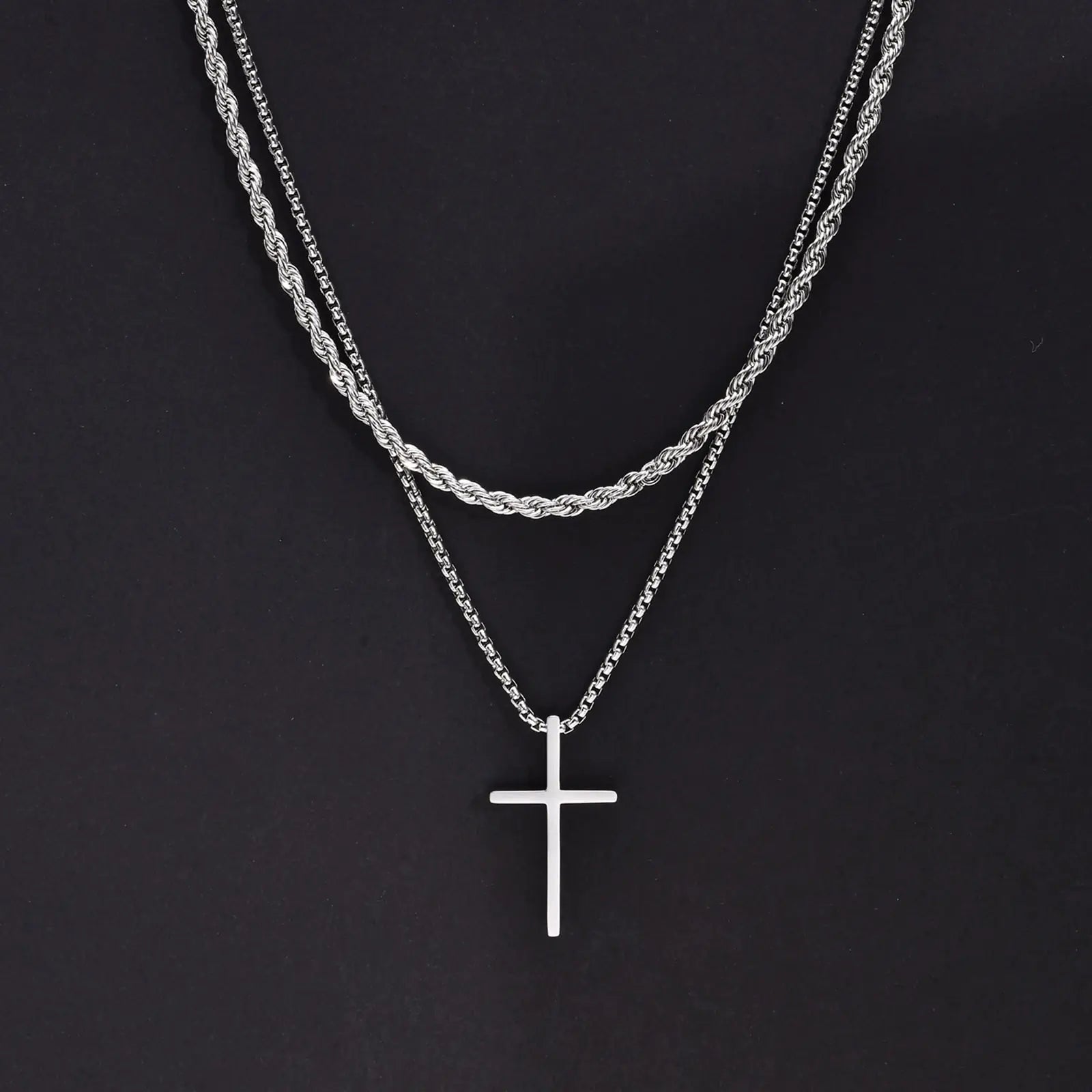 Sleek Men's Cross Necklace Main image