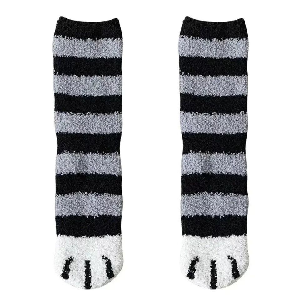 Women's Cute Cat Paw Fleece Socks