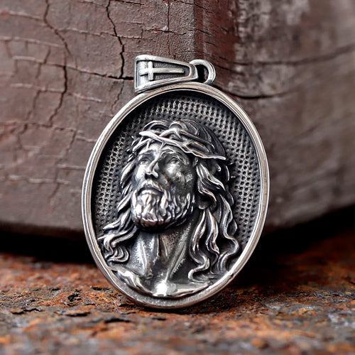 Jesus Angel Stainless Steel Necklace | Christian Catholic Faith Jesus Necklace