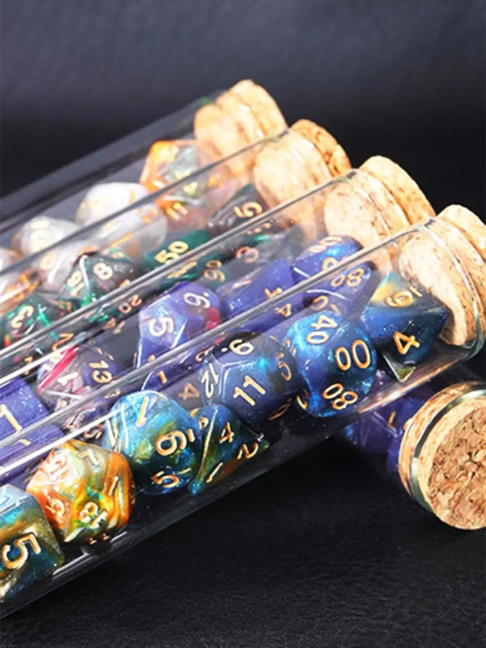 Transparent Polyhedral RPG TTRPG Dice Set 7Pcs/Set Fantasy Potion Flask | Tabletop Roleplaying Game