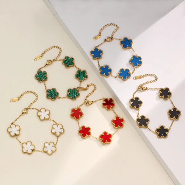 Cute Four-Leaf Clover Bracelet