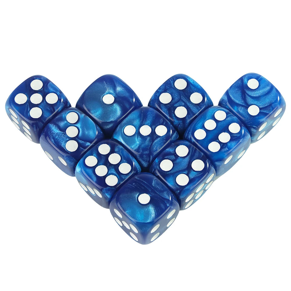 16MM Round Corner RPG Dice Set 6-Sided Marble Acrylic Dices for Tabletop Game Roleplaying Game Dice