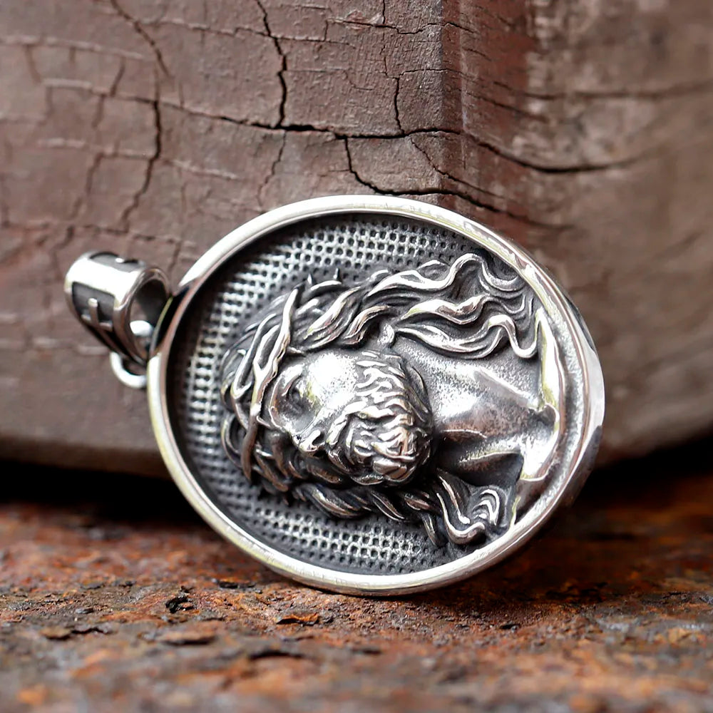 Jesus Angel Stainless Steel Necklace | Christian Catholic Faith Jesus Necklace
