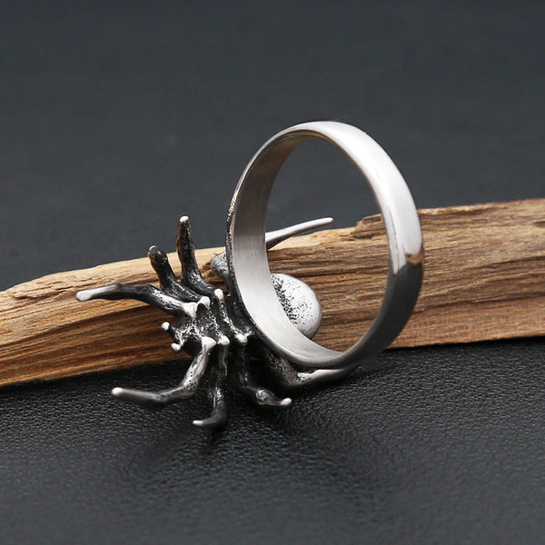 Vintage 316L Stainless Steel Spider Ring | Halloween Goth Spider Ring