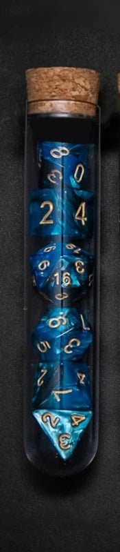 Transparent Polyhedral RPG TTRPG Dice Set 7Pcs/Set Fantasy Potion Flask | Tabletop Roleplaying Game