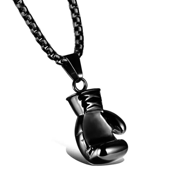 Gym Stainless Steel Dumbbell Necklace - Barbell Pendant Gym Weightlifting Barbell Chain Necklace