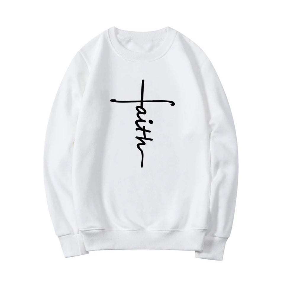 Faith Sweatshirt Christian Clothing Faith Cross Sweatshirt