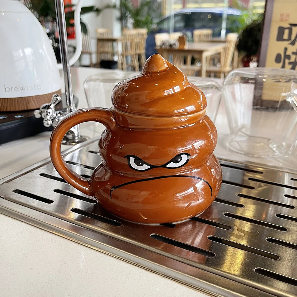 Poop Emoji Ceramic Mug 500ml Creative Coffee Cup | Funny Prank Drinkware Mug for Birthday Christmas Gift Mug Secondary image