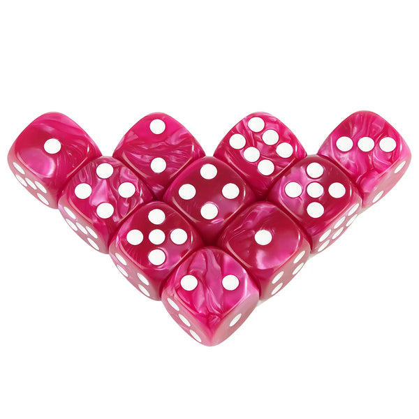 16MM Round Corner RPG Dice Set 6-Sided Marble Acrylic Dices for Tabletop Game Roleplaying Game Dice