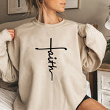 Faith Sweatshirt Christian Clothing Faith Cross Sweatshirt Faith Sweatshirt Christian Clothing Faith Cross Sweatshirt