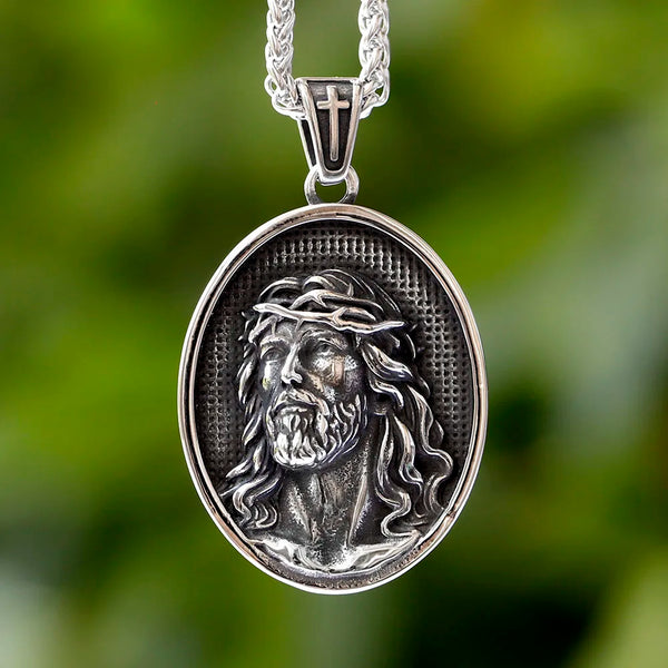 Jesus Angel Stainless Steel Necklace | Christian Catholic Faith Jesus Necklace