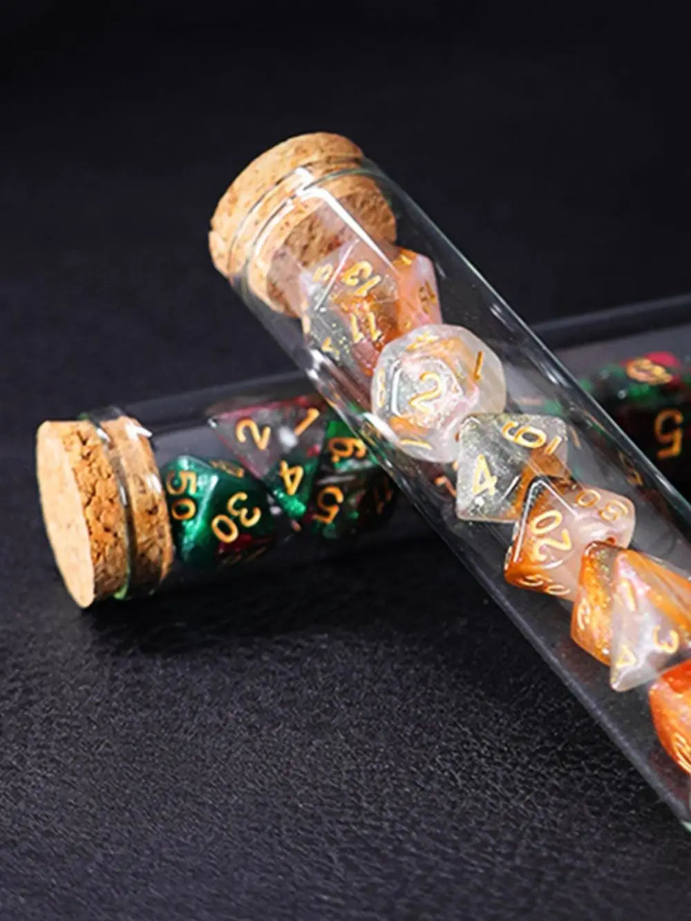 Transparent Polyhedral RPG TTRPG Dice Set 7Pcs/Set Fantasy Potion Flask | Tabletop Roleplaying Game