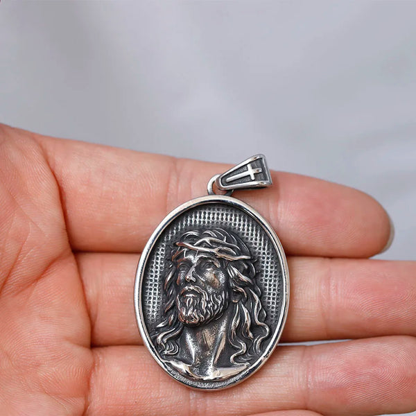 Jesus Angel Stainless Steel Necklace | Christian Catholic Faith Jesus Necklace