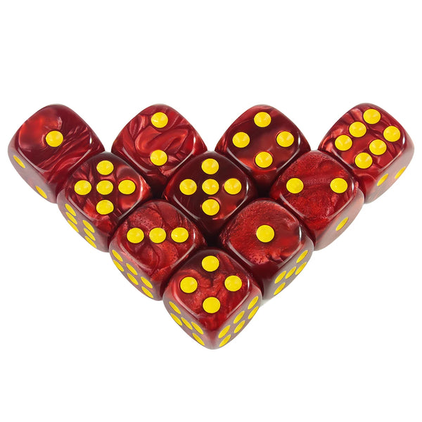 16MM Round Corner RPG Dice Set 6-Sided Marble Acrylic Dices for Tabletop Game Roleplaying Game Dice