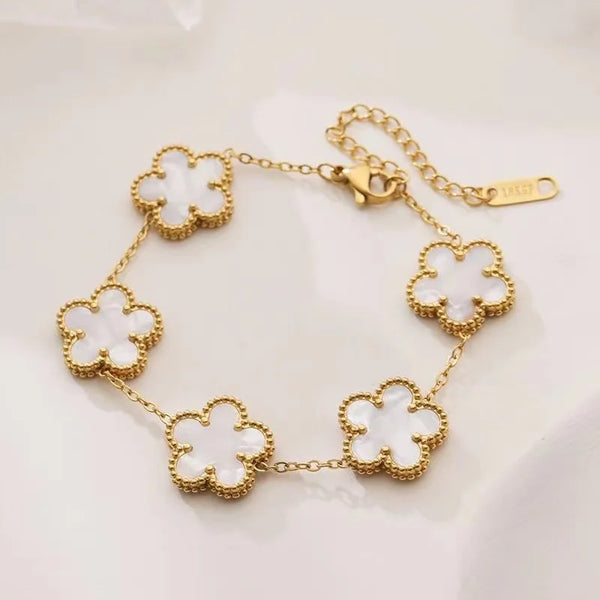 Cute Four-Leaf Clover Bracelet