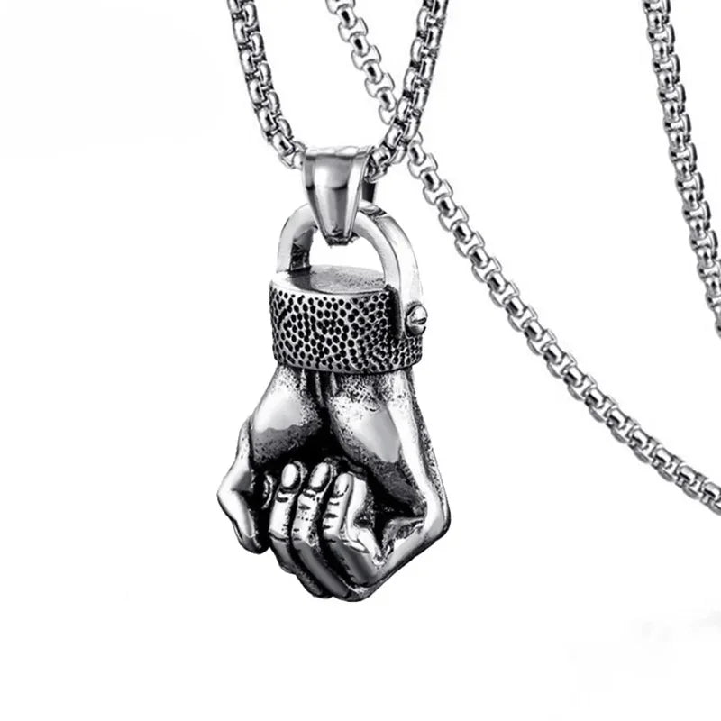 Barbell Necklace Fist | Gym Fitness Dumbbell Necklace