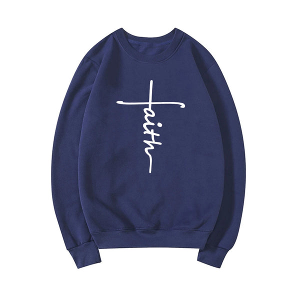 Faith Sweatshirt Christian Clothing Faith Cross Sweatshirt