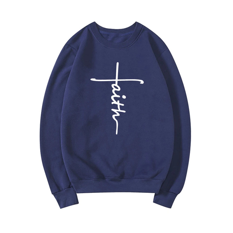 Faith Sweatshirt Christian Clothing Faith Cross Sweatshirt