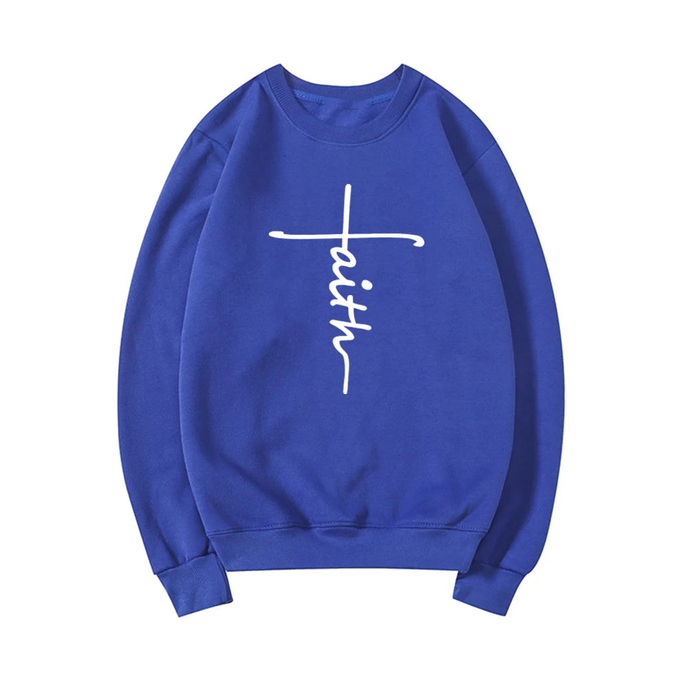 Faith Sweatshirt Christian Clothing Faith Cross Sweatshirt