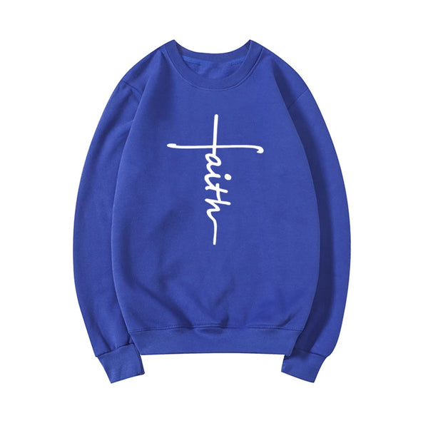 Faith Sweatshirt Christian Clothing Faith Cross Sweatshirt