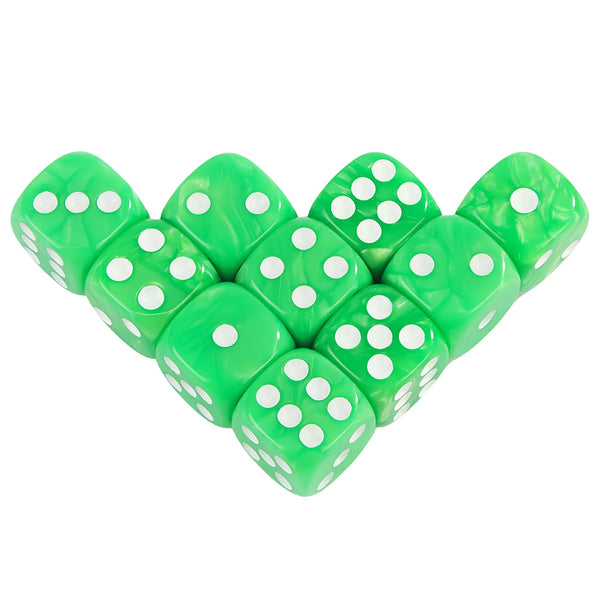 16MM Round Corner RPG Dice Set 6-Sided Marble Acrylic Dices for Tabletop Game Roleplaying Game Dice