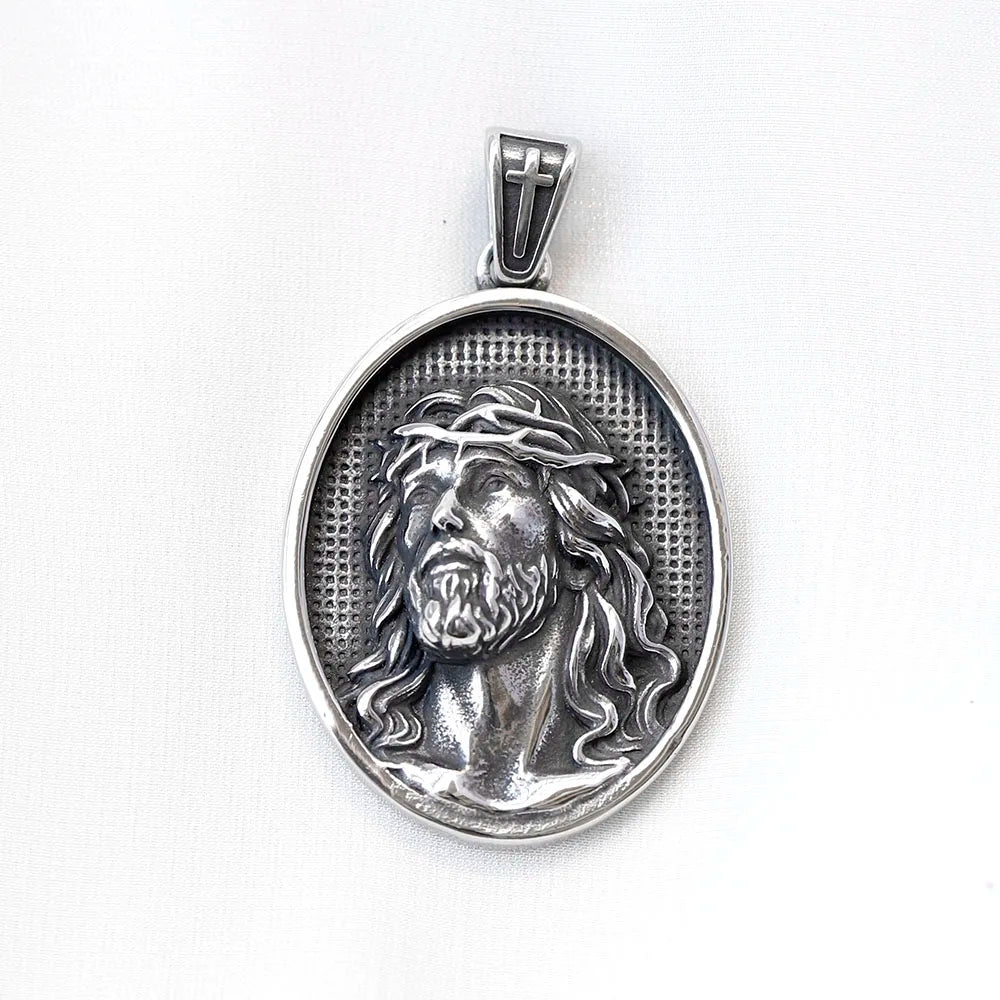 Jesus Angel Stainless Steel Necklace | Christian Catholic Faith Jesus Necklace