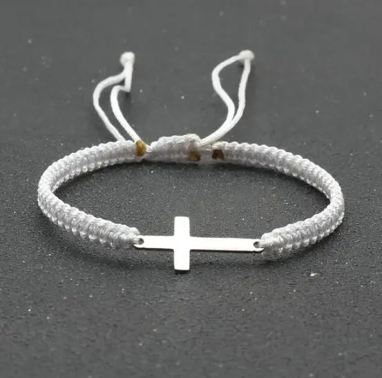 Faith Rope Cross Bracelet | Religious Jesus Cross Bracelet