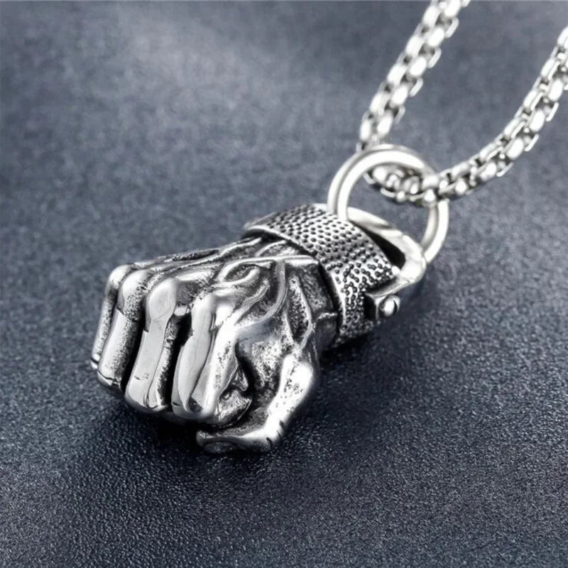 Barbell Necklace Fist | Gym Fitness Dumbbell Necklace Secondary image